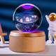 毕业礼物水晶球蓝牙音乐盒小夜灯旋转八音盒节日礼品定制桌面摆件