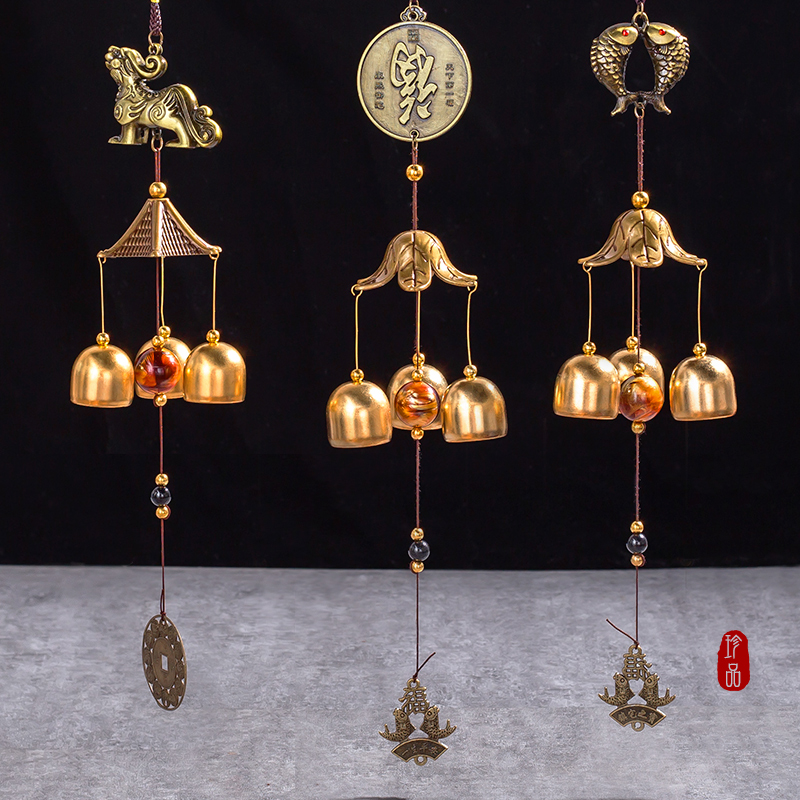 店鋪純銅創意金屬門鈴鎮宅銅挂飾陽台的招財铛響風鈴風水包郵挂件在類目 家居飾品, 風鈴及配件中 - 來自Buy2taobao.com提供專業的淘寶代購服務