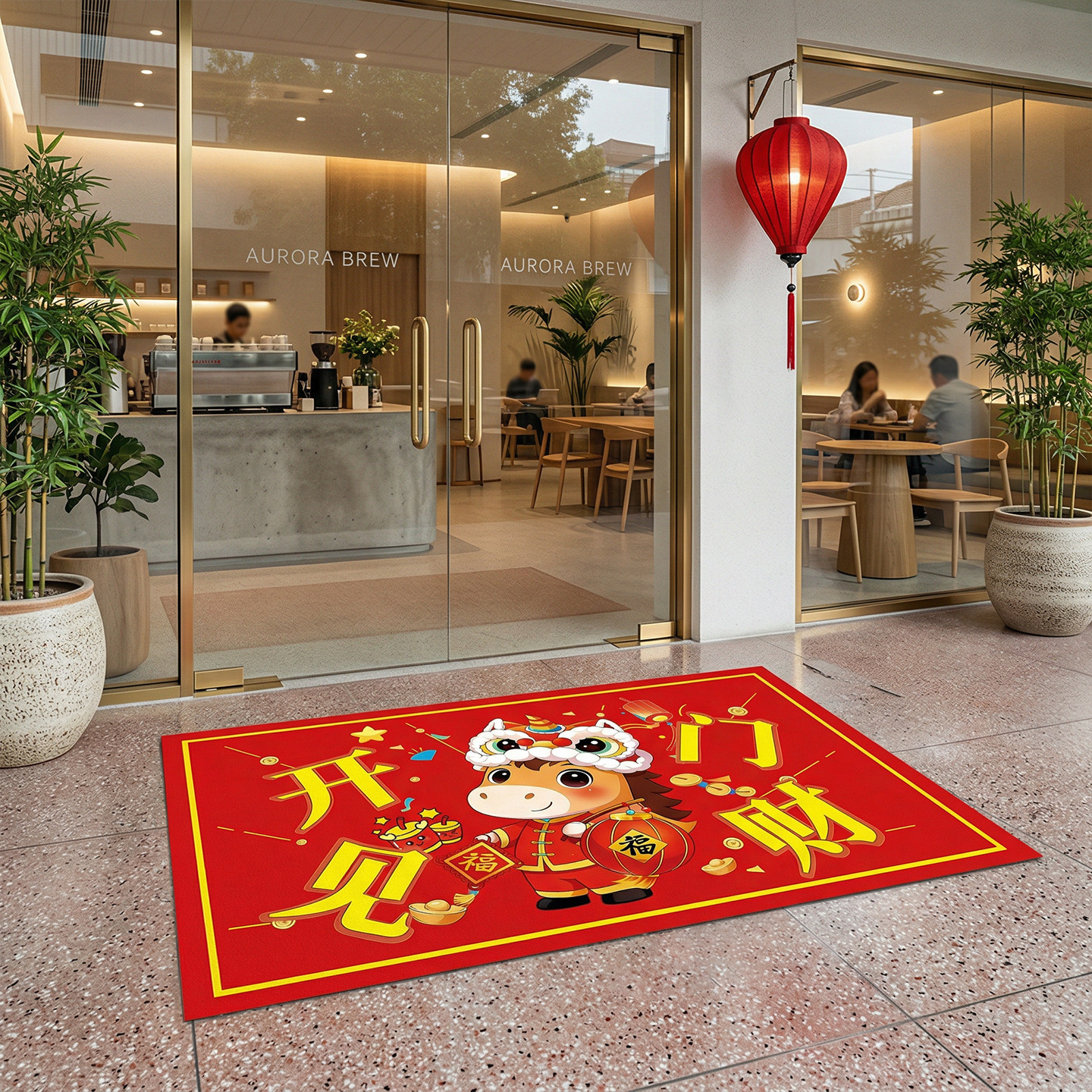 定制地贴防滑耐磨防水防晒学校地面活动标识广告箭头出入指示标志牌脚丫贴PVC标识牌贴纸定做医院地标指示贴