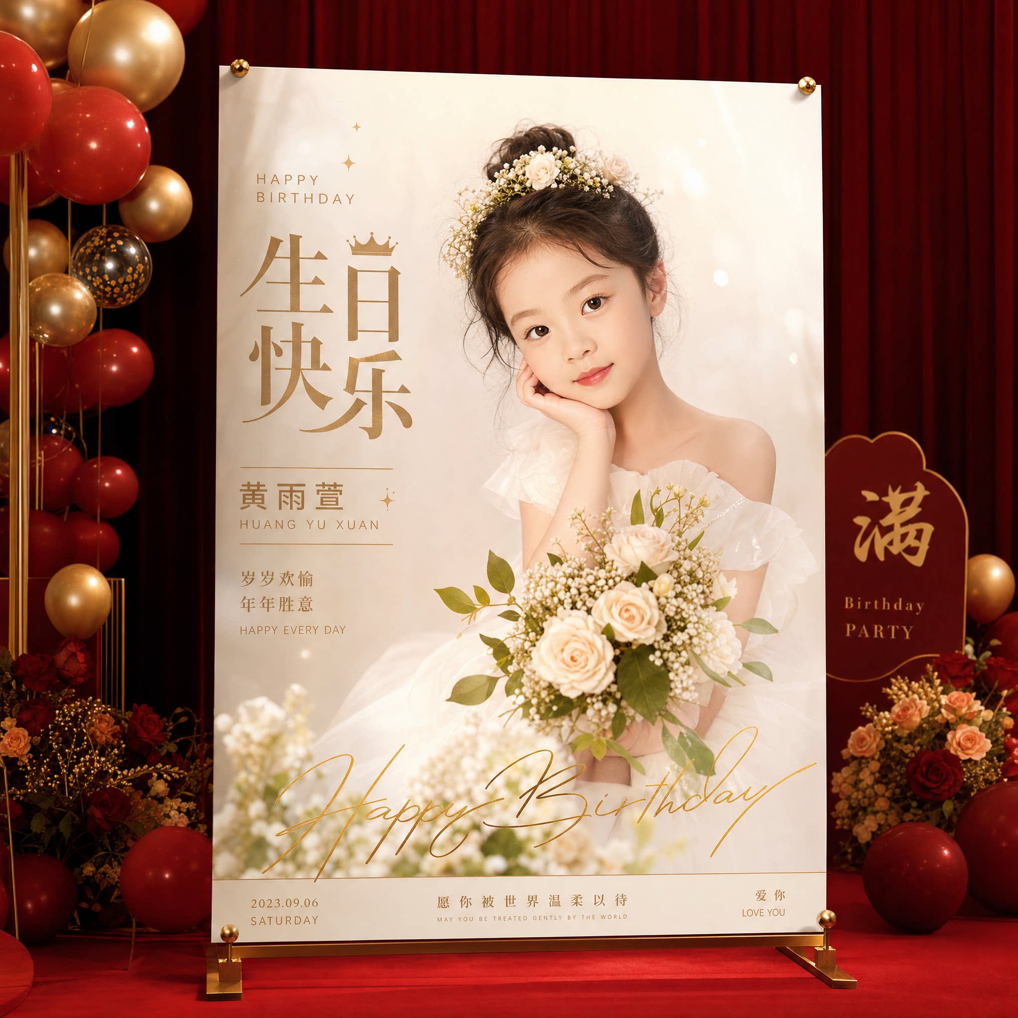 【24h发货】生日海报儿童定制