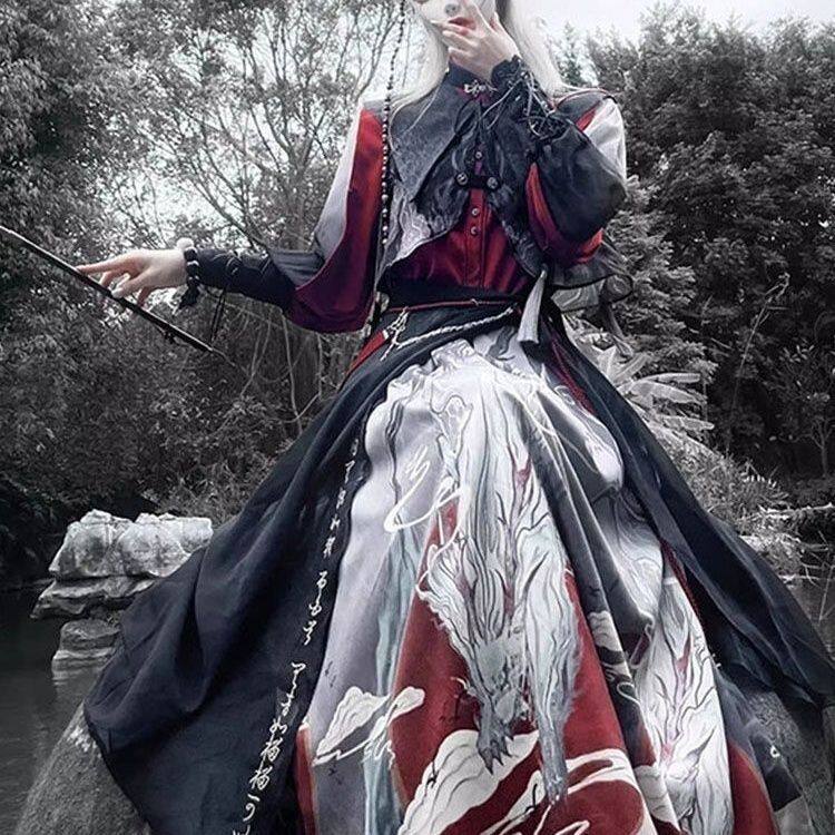 明月夜cos惊鸿原创改良汉服女装汉元素武侠风古装新中式风cos服