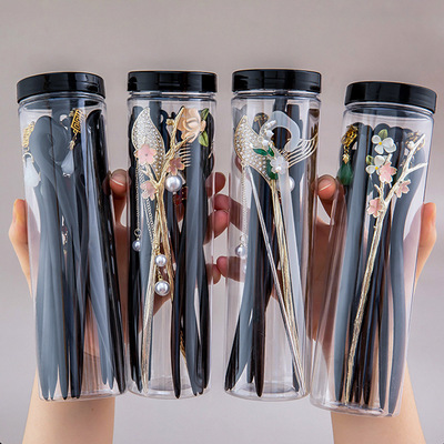 发簪古风檀木簪高级感手工流苏发钗盘发簪子新中式汉服精致发饰女