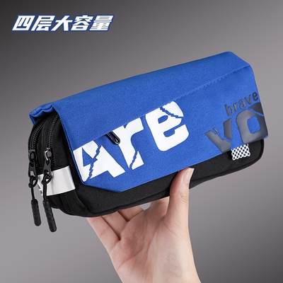 四层大容量笔袋2025新款简约高颜值铅笔盒男孩子高初中生小学生文具盒女生多层多功能学习用品收纳文具袋帆布