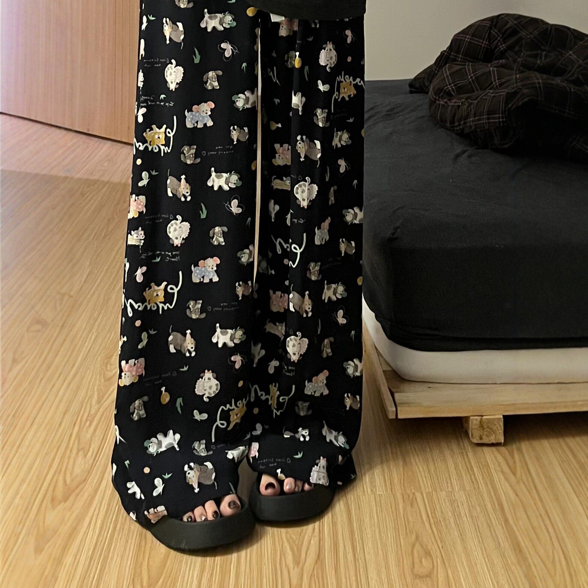 棉绸裤子外穿年轻款遛弯裤夏日轻薄凉凉裤夏季薄款休闲阔腿裤女款