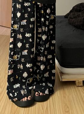 棉绸裤子外穿年轻款遛弯裤夏日轻薄凉凉裤夏季薄款休闲阔腿裤女款