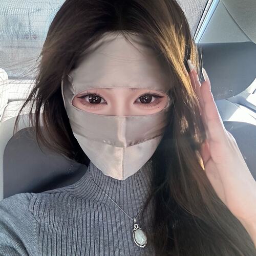 医美术后防晒面罩无痕防晒面罩女抗UV全脸口罩医美脸罩脸基尼
