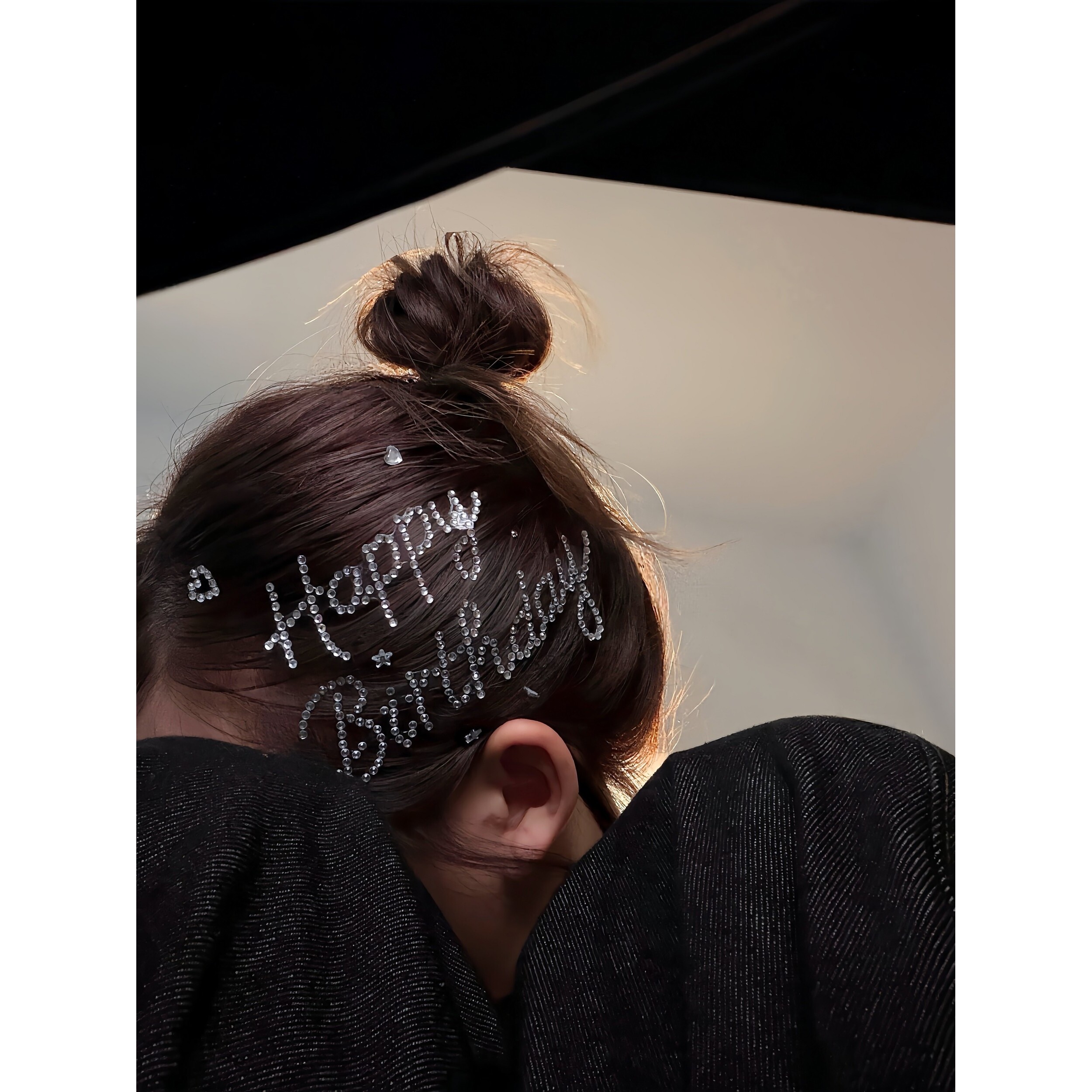 【happy birthday】过生日头饰闪钻贴纸拍照出片道具氛围感发饰女