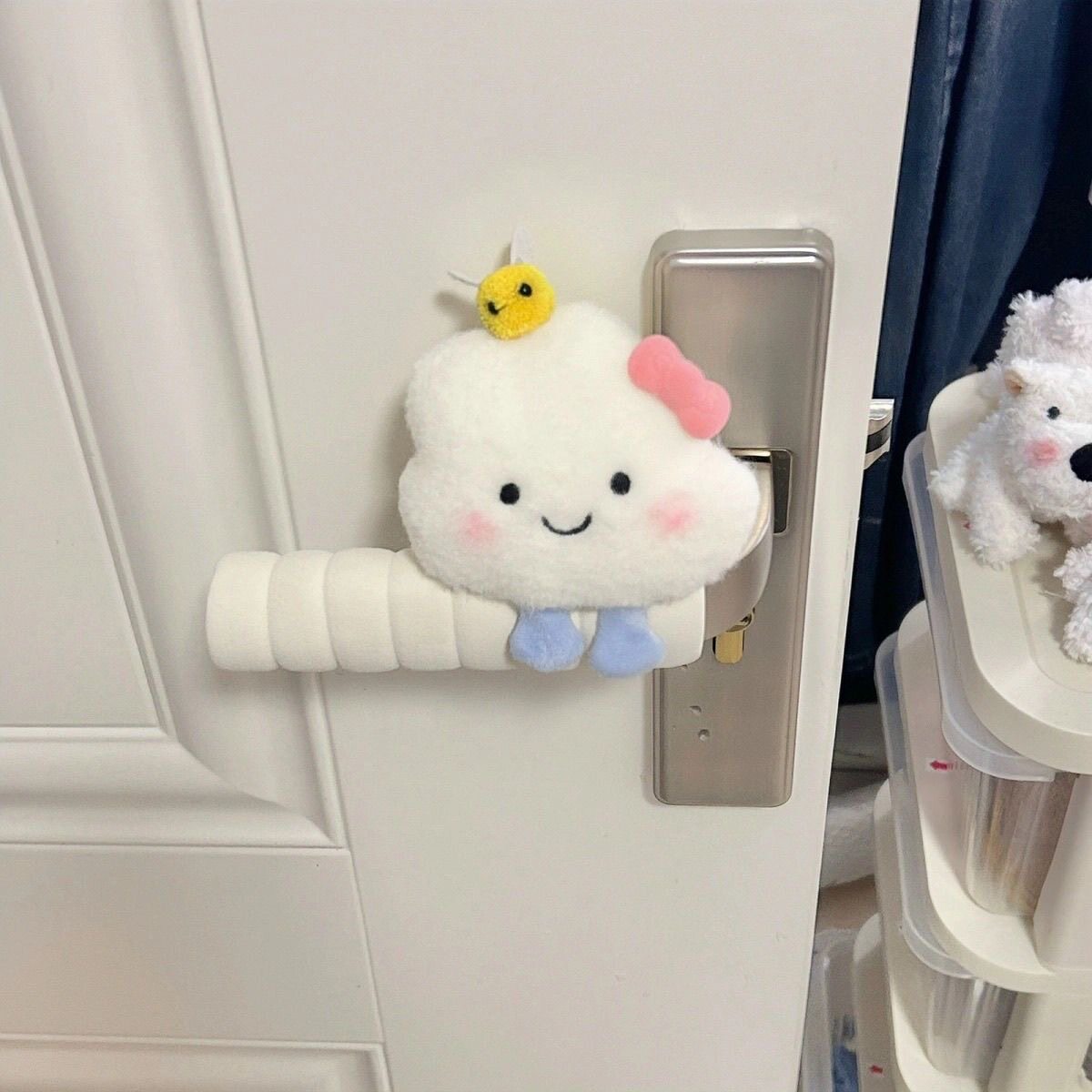 可爱云朵门把手套通用防撞防静电护墙卧室门把防静电门保护套