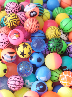 32号弹力球30号款式混装 一元扭蛋机用球儿童玩具弹弹球跳跳球