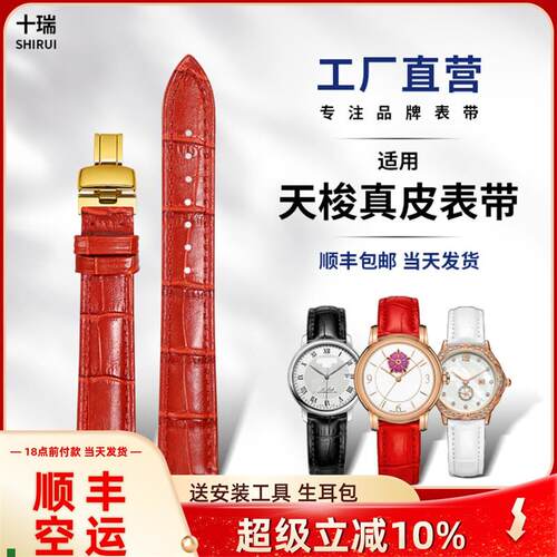 适配十瑞适用天梭女1853力洛克手表带魅时杜鲁尔风度男卡森臻我俊