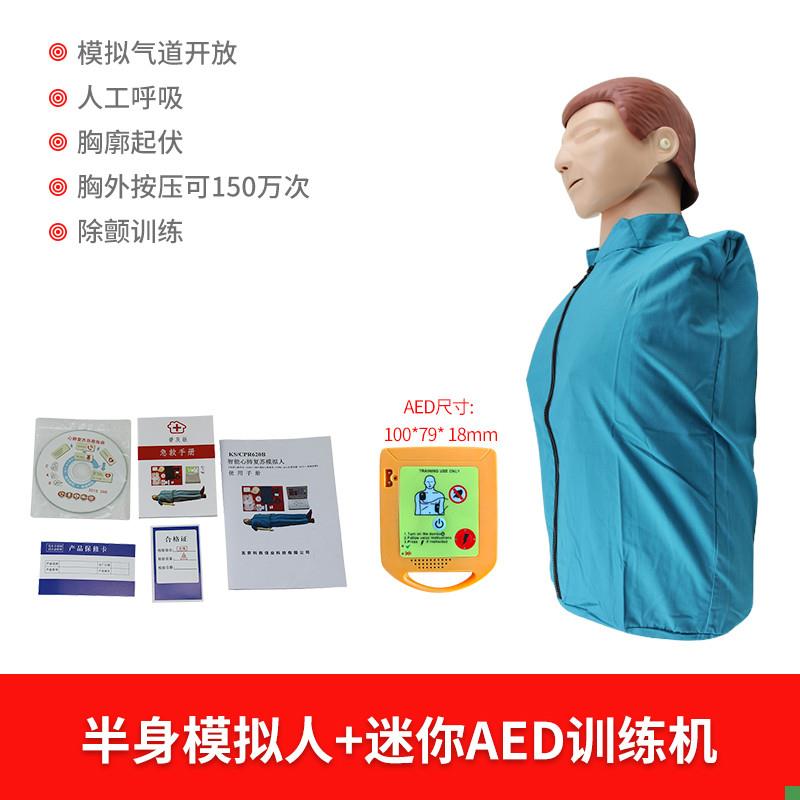 半身心肺复苏假人加迷你除颤仪急救模型厂家直销T正品保证工厂发