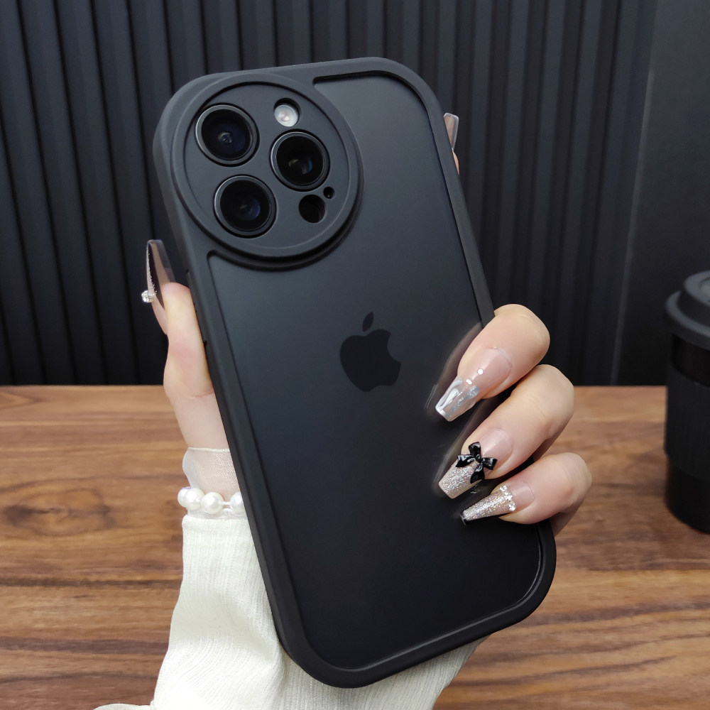 适用苹果17ProMax手机壳iPhone16透明15全包14Plus硅胶防摔13圆形镜头12新款精孔11保护套简约C26