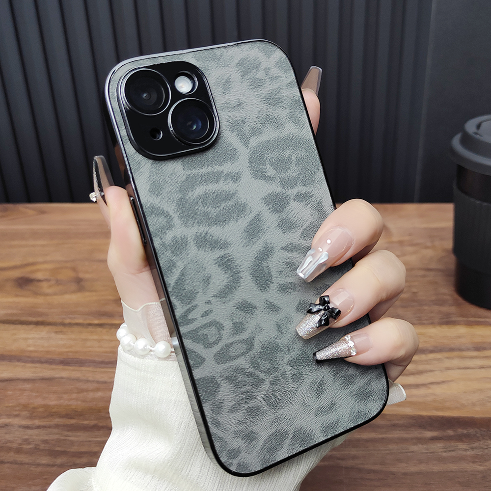 苹果16豹纹防摔手机壳