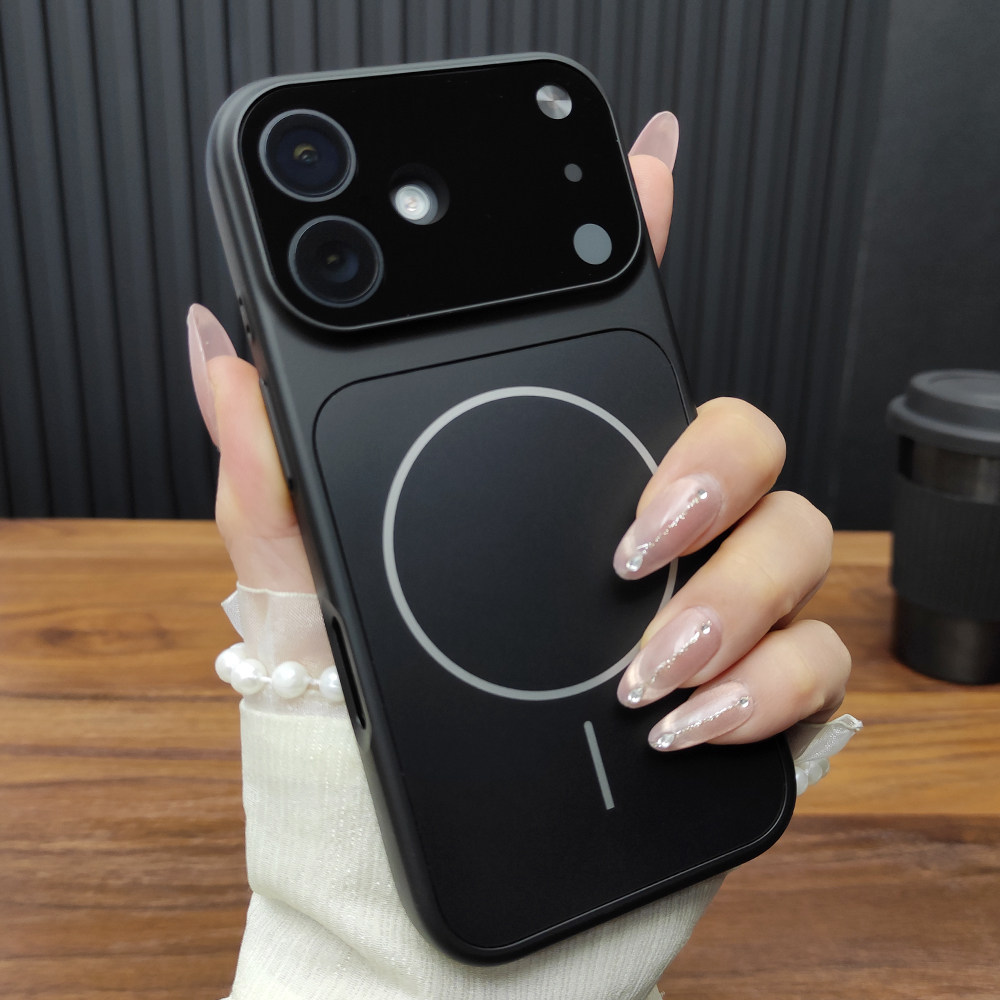 适用苹果17ProMax手机壳iPhone16玻璃镜头膜15Plus大视窗磨砂14超薄硬壳13防摔秒变17系列简约保护套D89