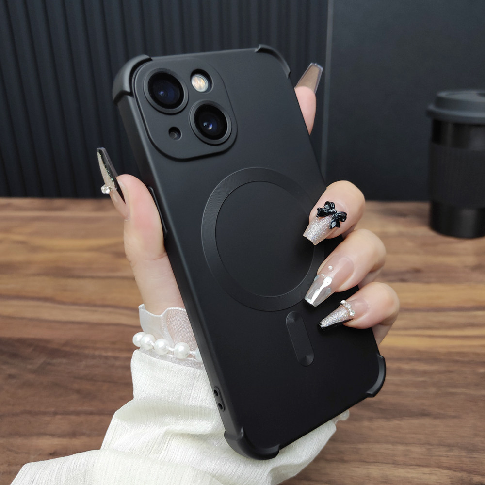 适用苹果17新款16手机壳iPhone15自带镜膜14Plus四角气囊13磁吸12防摔11硅胶XSMAX新款XR简约78Plus保护套D49