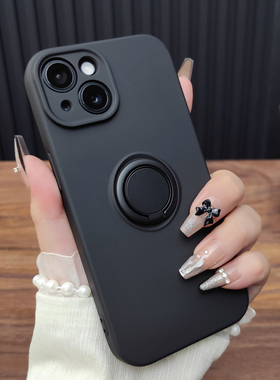 适用苹果17手机壳iPhone16ProMax液态硅胶15Pro金属14折叠隐形支架13磨砂防摔软壳12指环11镜头全包A81