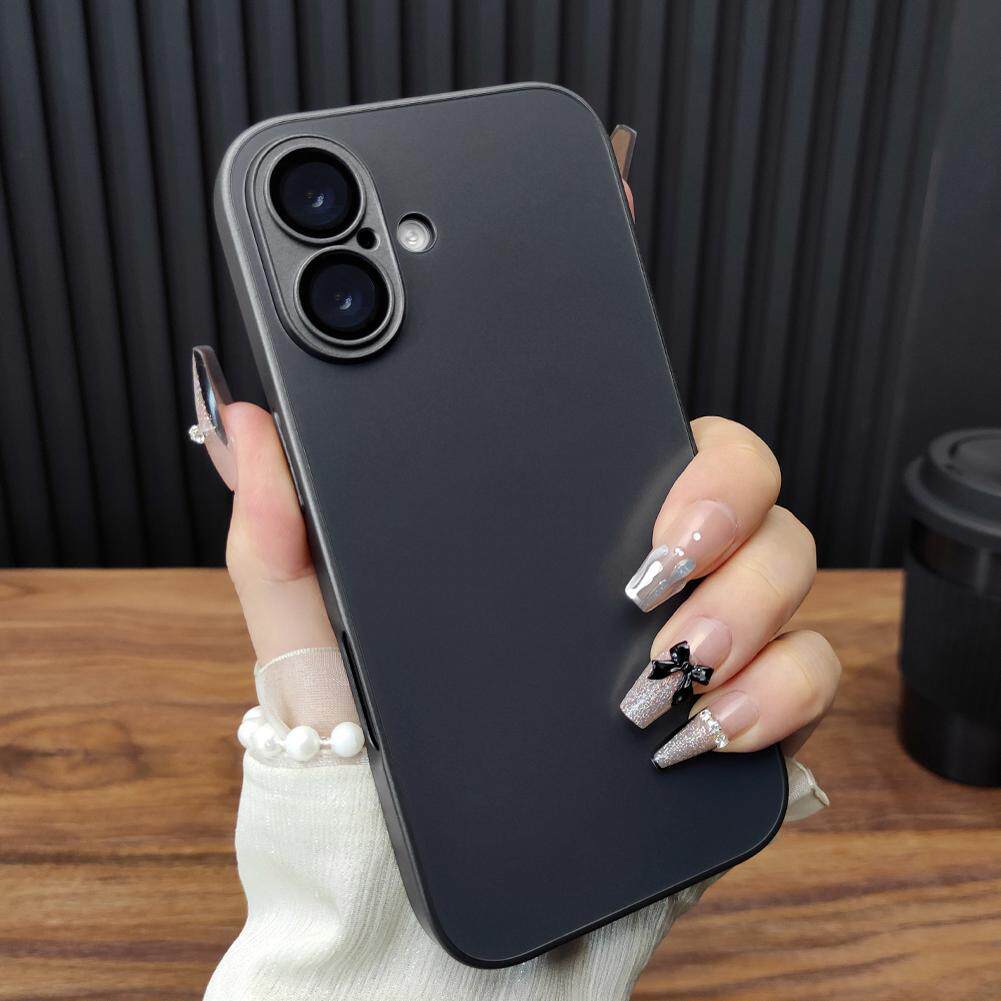 适用苹果17手机壳iPhone16ProMax钢化玻璃13Pro磨砂玻璃14全包超薄防摔12AG磨砂玻璃直边11自带镜膜15时尚B07