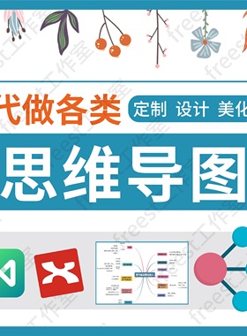 思维导图代画xmind脑图代做逻辑图组织结构图时间轴气泡图制作
