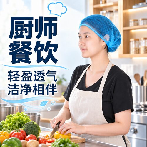 次性帽子防尘餐饮条形帽防油烟