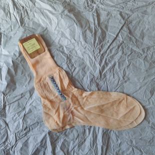 七十年代老锦纶提花丝袜22码女士生库存老货老式袜子保老一双价