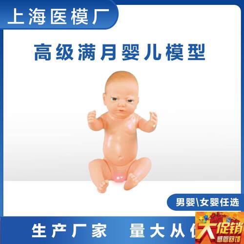 高级满月婴儿模型柔软可爱宝w宝模型月嫂产科护士练习模型男女婴