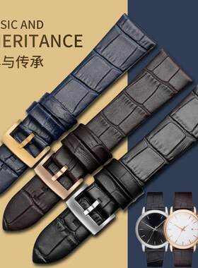 适配阿玛尼真皮表带男款 AR2500 2501 2502 2503 针扣手表链2