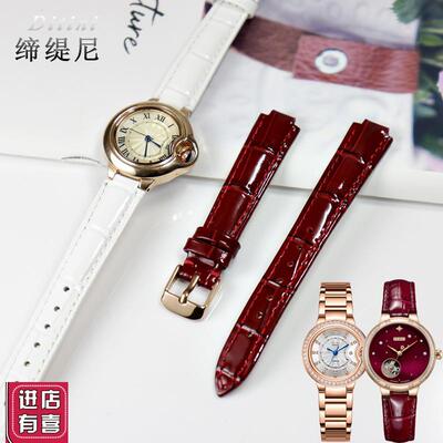 真皮表带适配geya格雅手表女款热气球G76085823P7L8235L8232