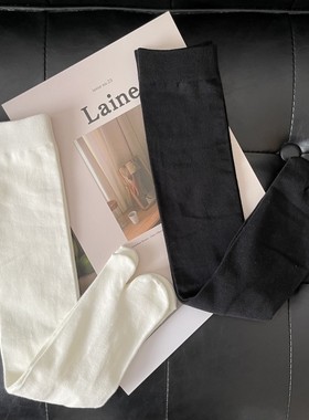 黑色分趾袜子女jk小腿袜网红纯棉白色中筒袜日系二趾袜猪蹄长筒袜