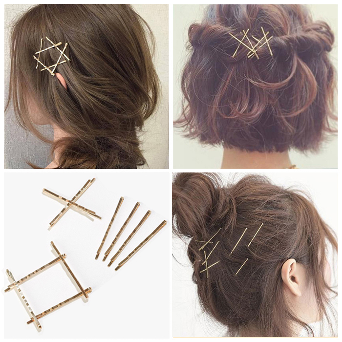 边夹10个装一字夹网红人气金色交叉一字夹韩国百搭日系刘海夹发夹