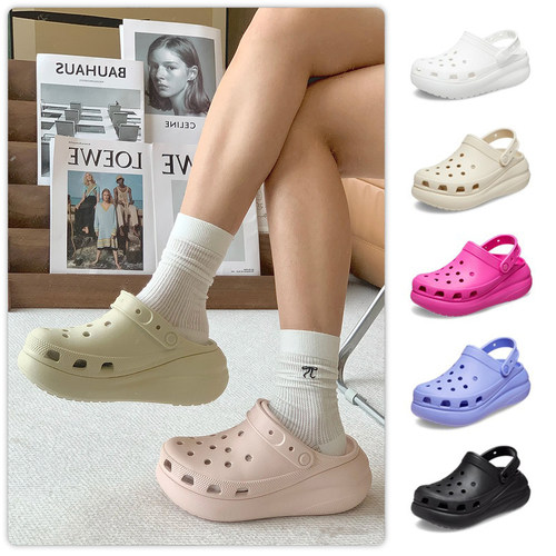 Crocs卡骆驰泡芙男女同款洞洞鞋