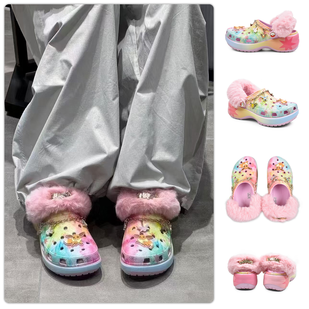 Crocs卡骆驰ⅹPokémon宝可梦伊布云朵洞洞鞋女鞋沙滩鞋211429