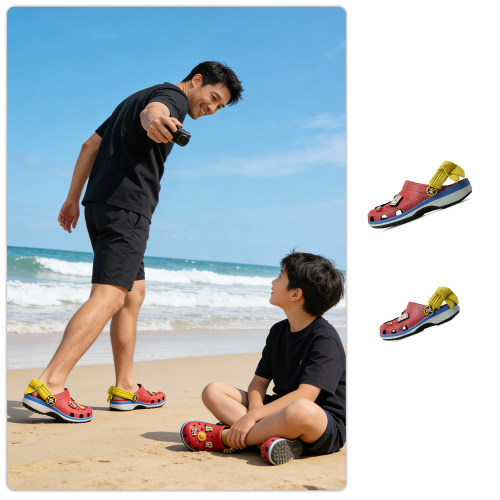 CROCS卡洛驰夏新款洞洞鞋航海王路飞Clog 沙滩鞋亲子凉鞋 212125
