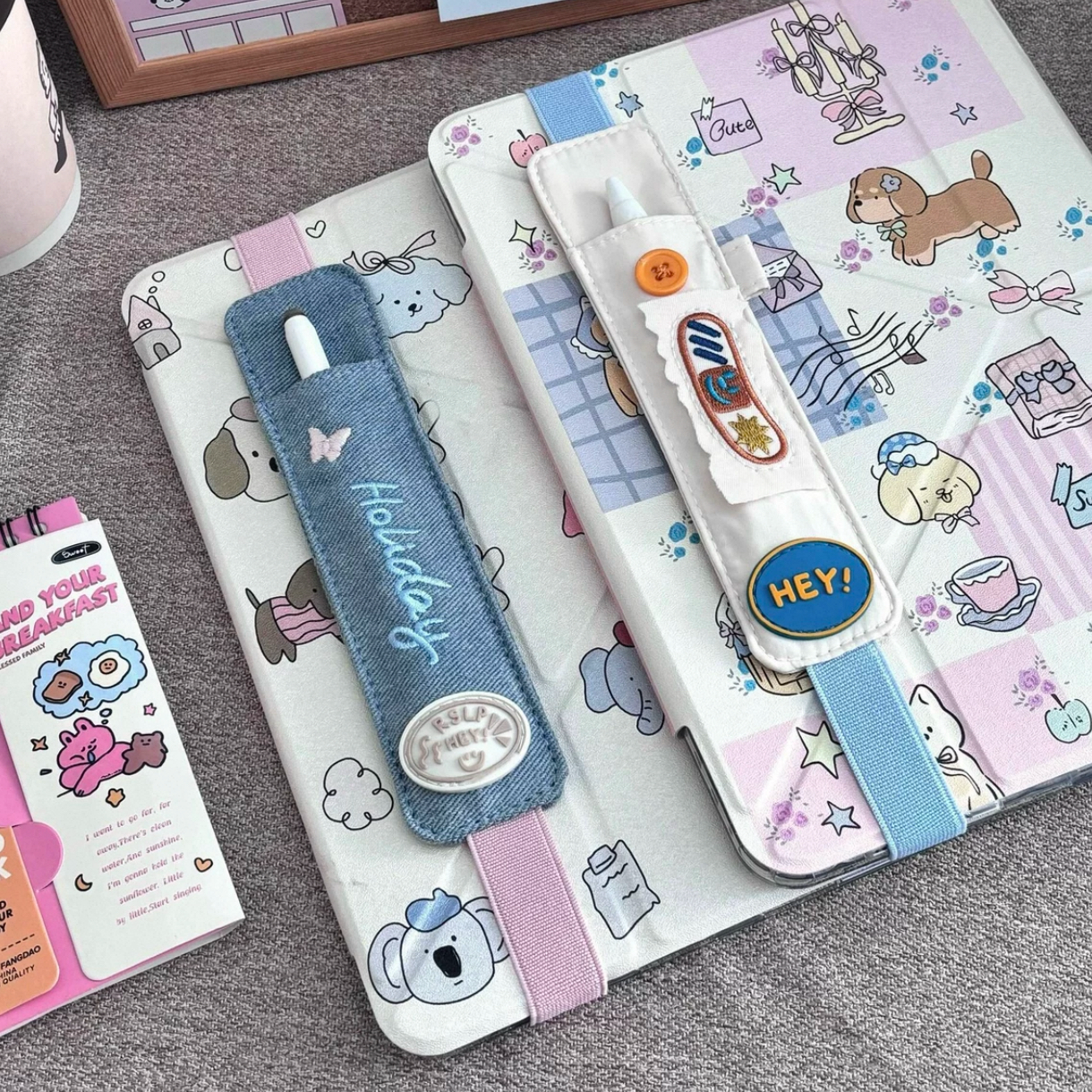 书本松紧绑带笔插笔袋夹收纳包