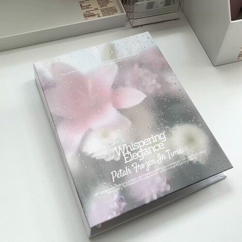 治愈风雨雾花朵A5四宫格活页卡册3寸小卡拍立得照片收纳相册ins风