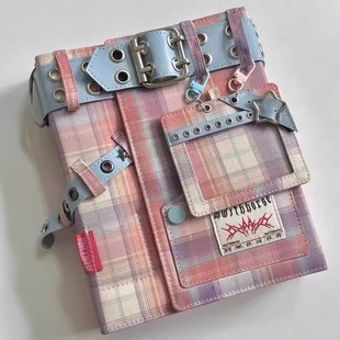 复古牛仔卡册3寸追星小卡相片收纳册甜酷风活页本条纹拍立得相册