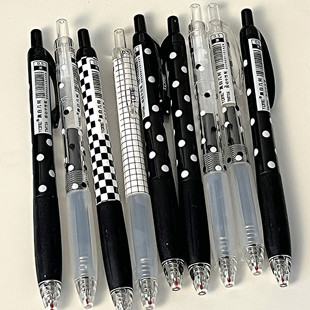 TOME图米简约2026款黑白几何波点按动中性笔初高中学生顺滑刷题笔