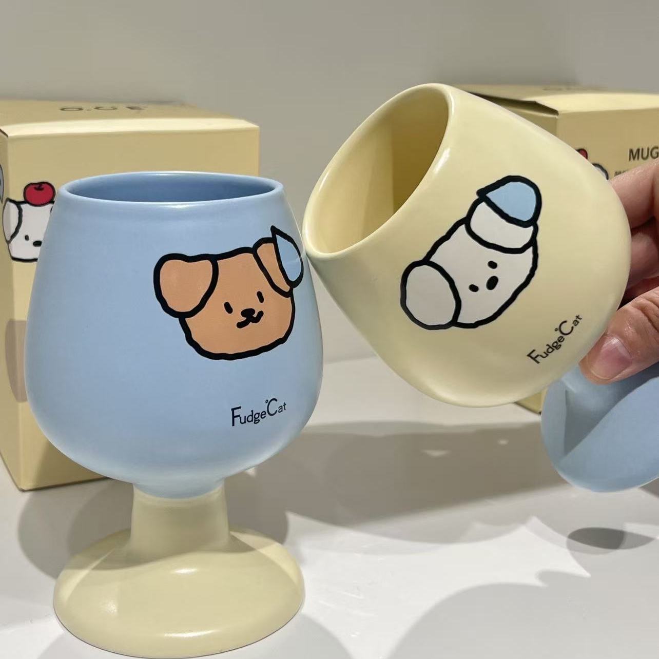 可爱卡通陶瓷杯马克杯牛奶杯家用