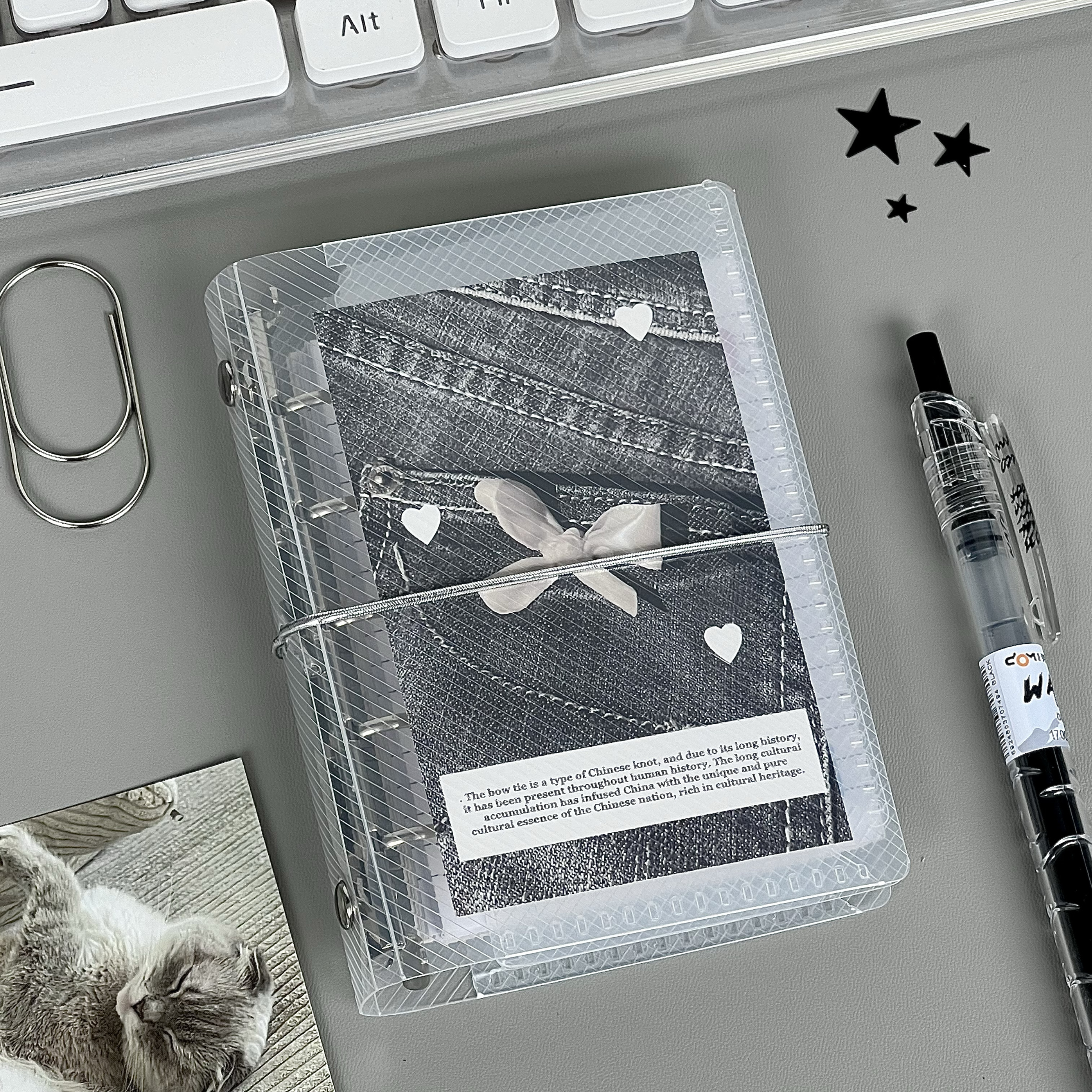 透明活页可拆卸手帐笔记本记事本