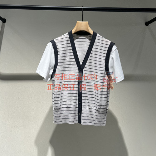 开襟针织衫2Q7316160-1595条纹