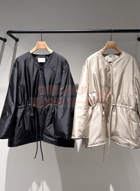 现货 商场同款LESS2025冬新款抽绳保暖中长白鹅绒羽绒服2PBC17480