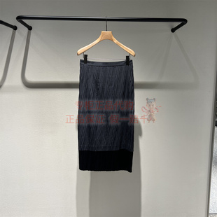 现货 商场同款国内代购 LESS女2026春压褶拼接长款腰裙2Q1D13010