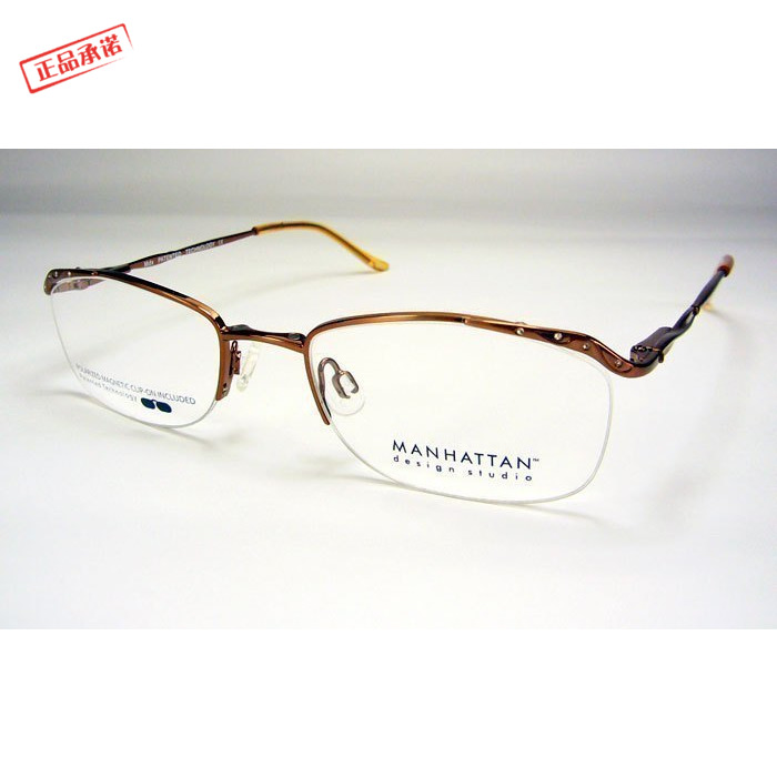 出口原单正品美国曼哈顿manhattan女士时尚半框眼镜架镶钻眼镜框
