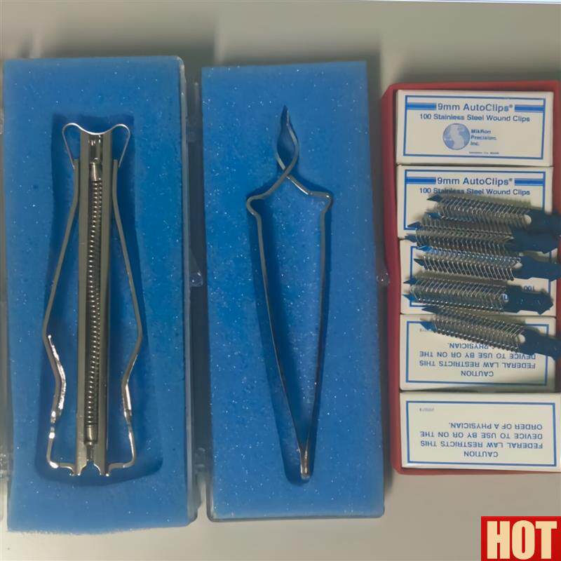 小鼠伤口z夹连续缝合器缝合钉实验鼠猫狗兔子小动物伤口夹7/9mm