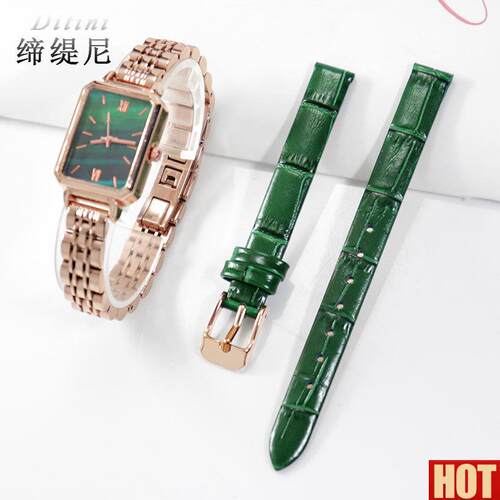 号真皮表带10mm女Lola Rose小绿表西普e尼MP0337L