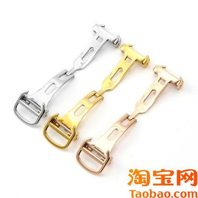 适用卡地亚蓝气球表扣坦克伦A敦表带扣子皮带精钢折叠扣配件