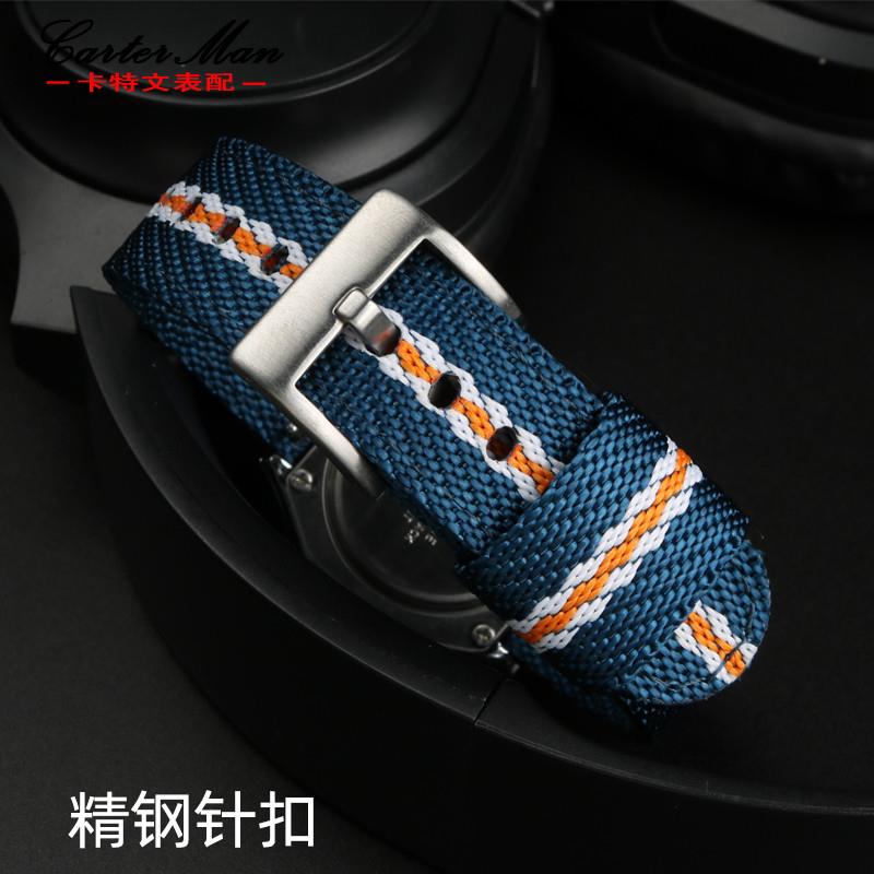防水尼龙帆布手表带适配卡西q欧复古电子小方块A158WA-1/A168/F-9