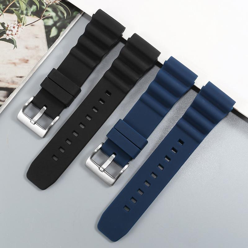 适配卡西欧剑鱼水i鬼手表带硅胶MDV-106MTP-VD01海洋之心橡胶表链