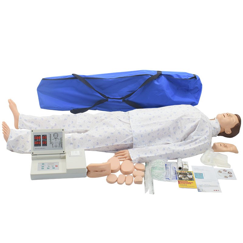 高级电脑心肺复苏模拟人带气管插W管护理模型