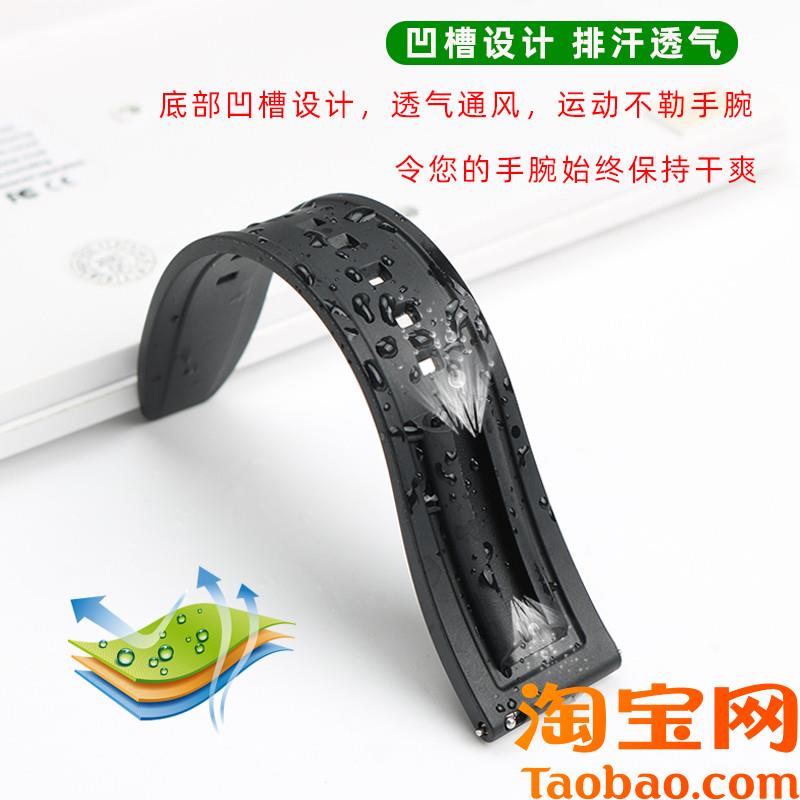 适配万国飞行员小王子奔s驰AMG联名马石油绿柏涛菲诺硅胶手表带男