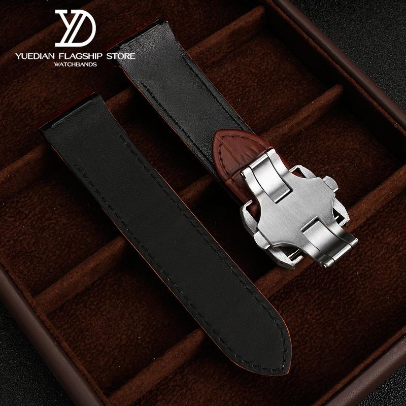 适配卡地亚山f度士桑托斯鳄纹牛皮手表带男女Santos100真皮表带23